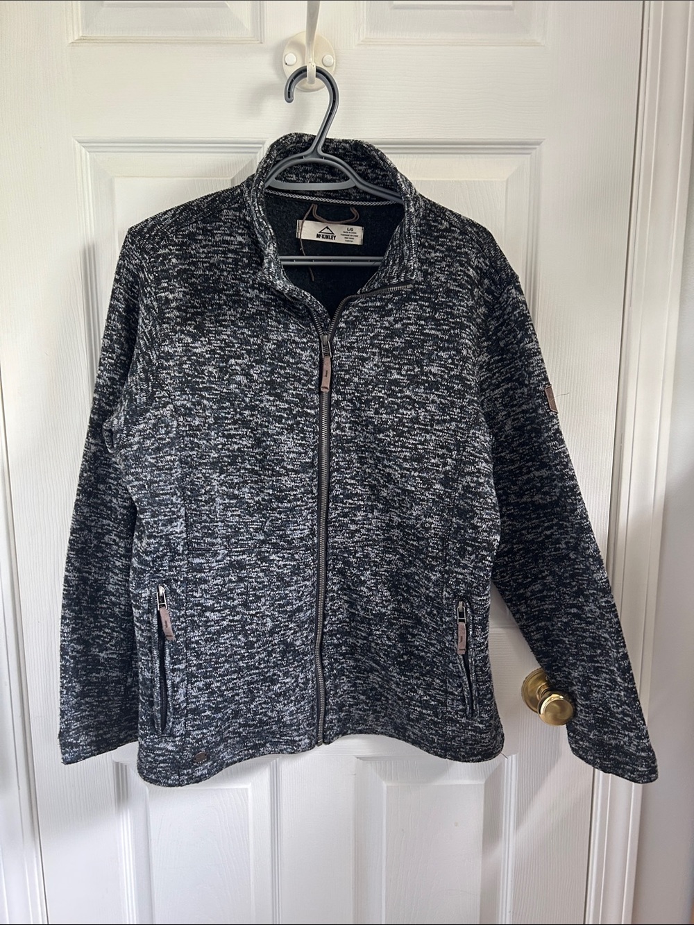 Mckinley Heathered Charcoal Black Full-Zip Jacket